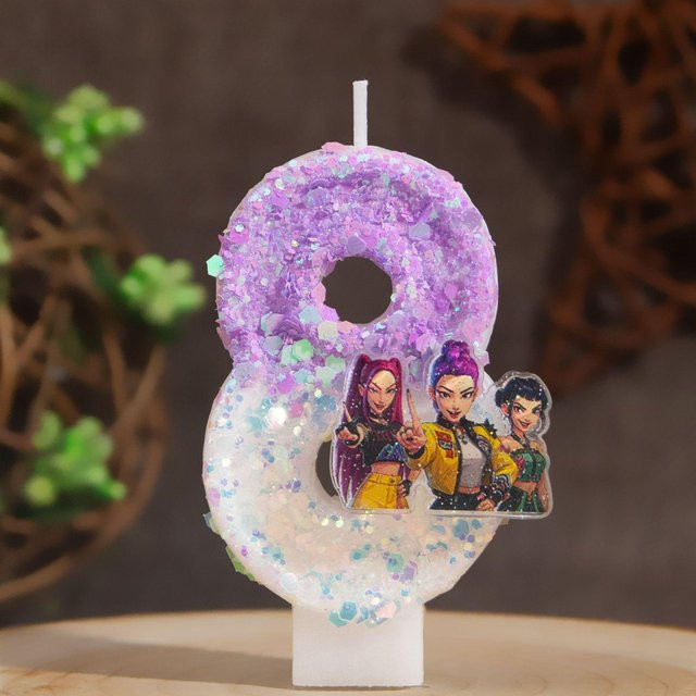 Yiran Toy 1 Kpop Dämonenjäger Kerzen-Set für Geburtstag und Babyparty, Mehrfarbig, PVC - Bild 1