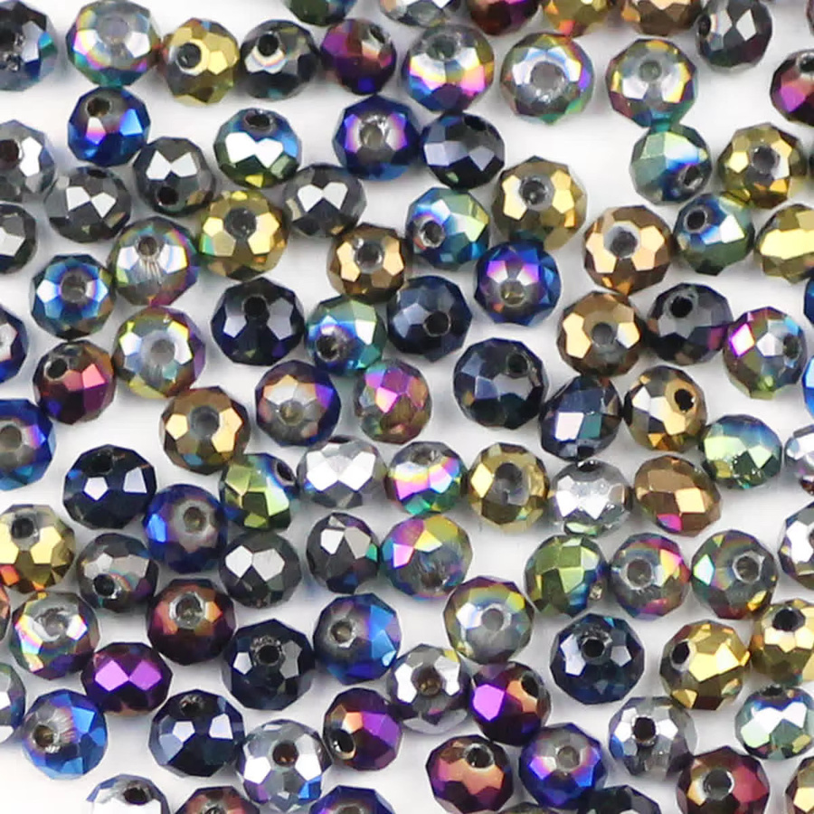 wlyees Glasperlen, Kristallbeschichtet, bunt, 3-8mm, Unisex - Bild 4