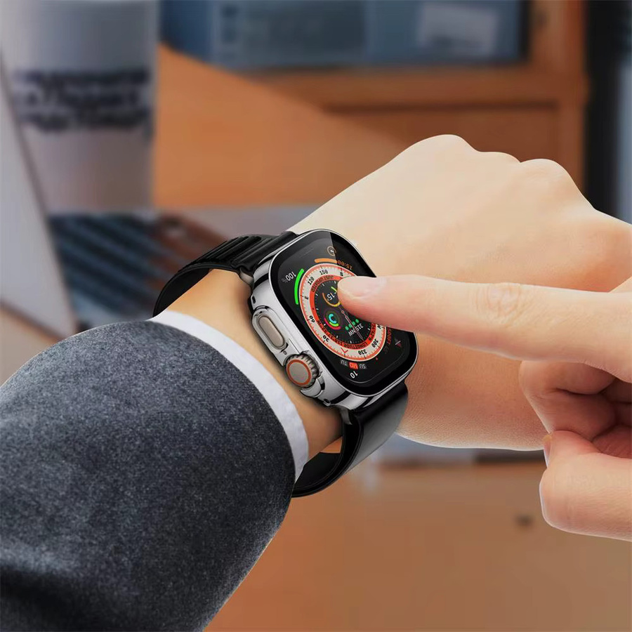 Displayschutzfolie Apple Watch Ultra 2, 49 mm, Silikon, Schwarz, Unisex - Bild 5