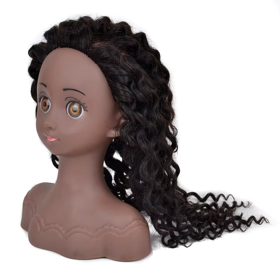 Betella Afro-Mannequin-Kopfmodell mit gewelltem Echthaar - Bild 2