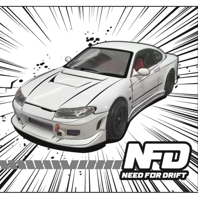 AT 99 MODEL NFD-S15 RC Drift Auto, 1/24, mit Gyroskop, ferngesteuert - Bild 1