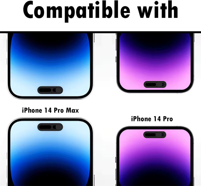 2 Stück Webcam-Abdeckung Privacy Protector für iPhone 17 Air 16 15 Pro Max Plus in Schwarz und Silber - Bild 5