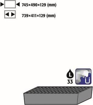 asecos Bodenauffangwanne Stawa-R mit Gitterrost für Chemikalienschränke der CS und CX Serie, Stahlblech, blau, B: 74,5 cm, T: 49,0 cm, H: 12,9 cm, 33 l - Bild 1