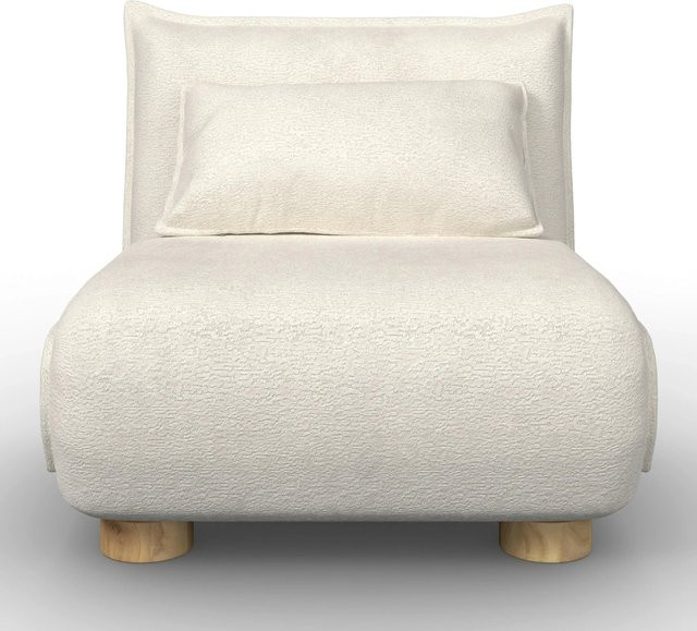 Bessagi Home Schlafsessel Bella Relaxsessel aus Bouclé in Weiß - Bild 1