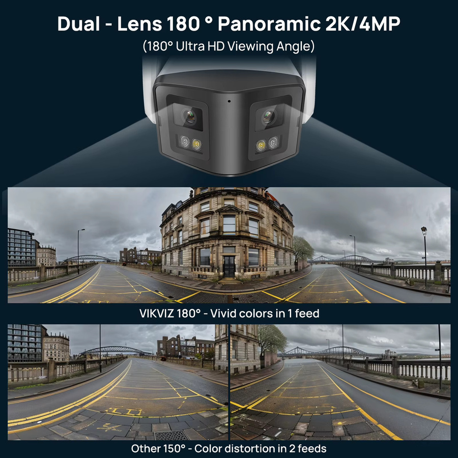 HIKTECHEYE 4K 8MP IP-Kamera mit 2,8mm Objektiv und 170 Grad Weitwinkel, Hikvision-kompatibel, PoE-Unterstützung - Bild 2
