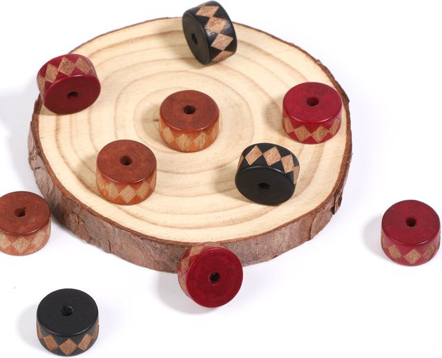 Laudsong Holzperlen, bunt, 8 x 15 mm, Unisex - Bild 1