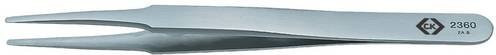 C.K Bestückungspinzette T2360 2a SA Flach-rund fein in Silber aus Edelstahl, Länge: 120 mm - Bild 1