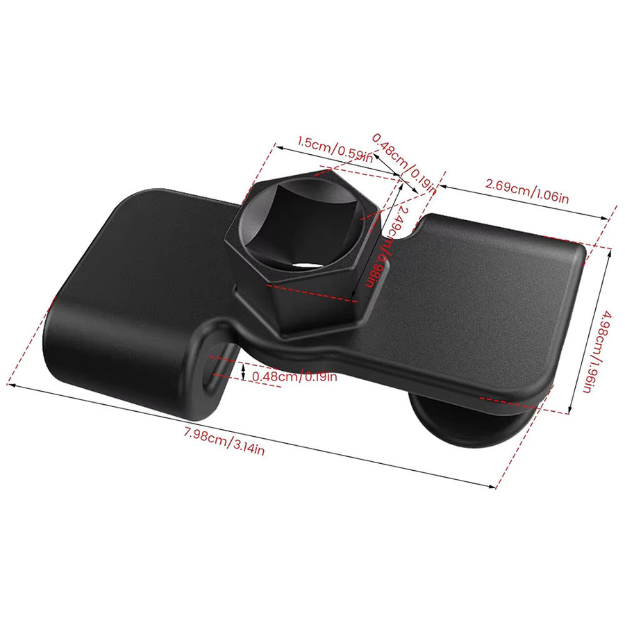 Schraubenschlüssel-Extender aus Stahl für 1/2 Zoll Antrieb, Drehmomentverstärker und Adapter in Schwarz - Bild 5