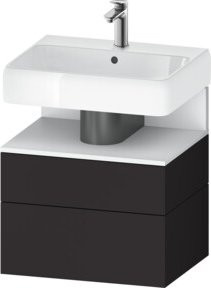 Duravit Waschtischunterschrank Qatego in Weiß matt/Grau matt mit Nischenbereich, B/T/H: 59 x 47 x 59 cm - Bild 1