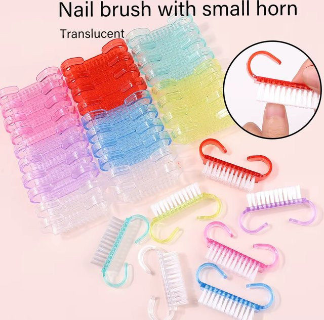 klimonla Nagelreinigungspinsel, Mixfarben, Unisex - Bild 1