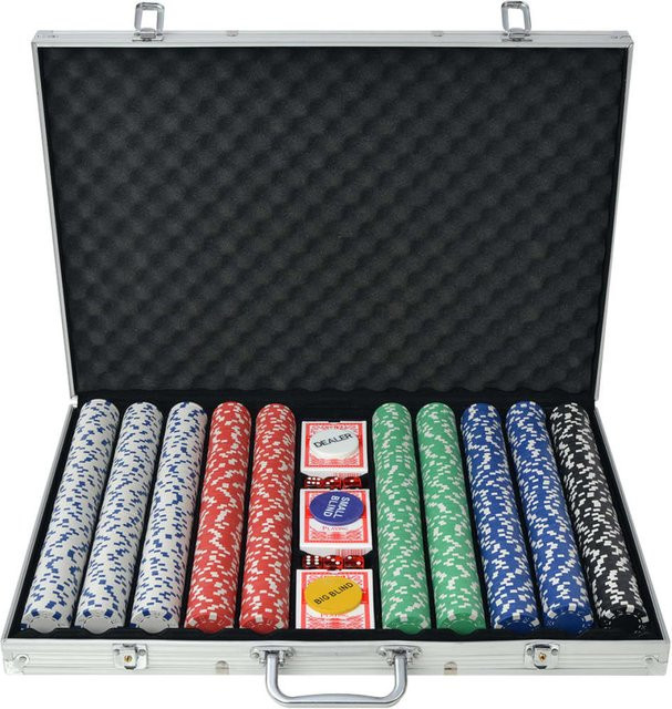 Yiwydaa Poker Set mit 1000 Chips im Aluminiumkoffer - Bild 1