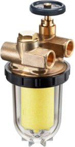 Oventrop Zweistrang-Heizölfilter Oilpur Z A m mit Absperrung aus Messing und Sinterkunststoff 50-75 my - Bild 1