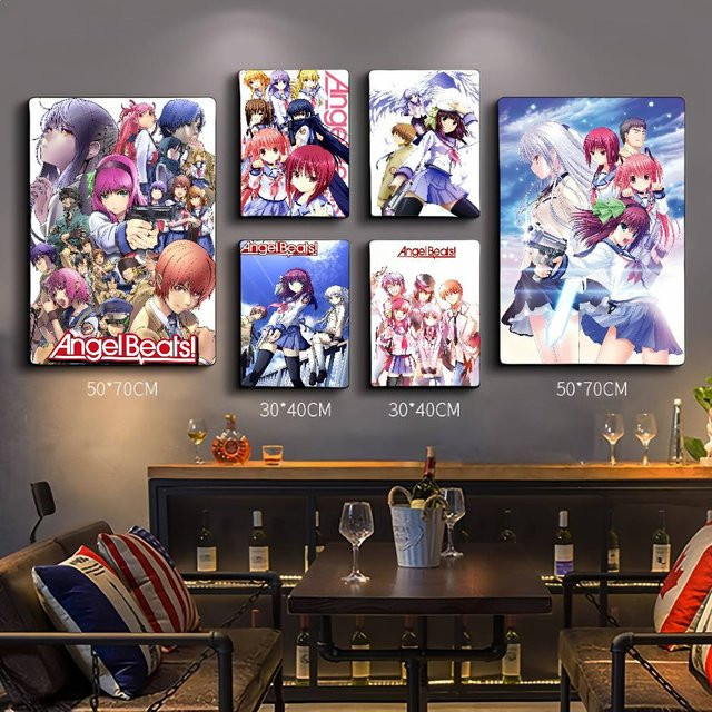 Retro A-Angel Beats Film Aufkleber aus Kraftpapier in Multicolor für dein Zimmer oder Café - Bild 1