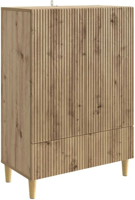vidaXL Sideboard Artisan-Eiche in Braun, modernes Design aus Holzwerkstoff, B/T/H: 66 x 34,5 x 95 cm - Bild 1