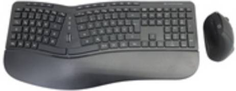 Conceptronic ORAZIO ERGO Kabelloses Ergonomie-Set aus Tastatur und vertikaler Maus, QWERTZ Deutsch, Schwarz - Bild 1