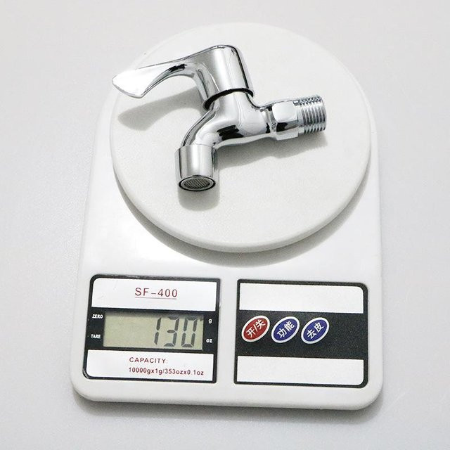 Wandmontierter Waschmaschinenhahn aus Messing in Chrom Silber mit G1/2 Anschluss für Badezimmer und Mopbecken - Bild 1