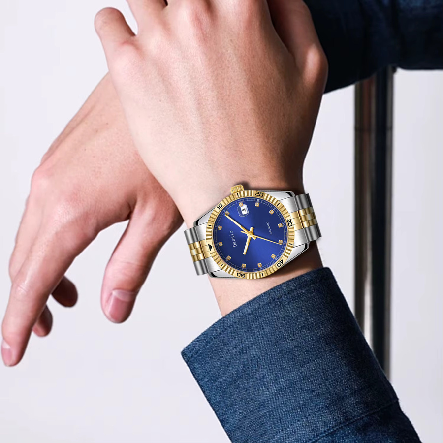 Deesio Armbanduhr, Automatik, Edelstahl, Bicolor, Herren - Bild 5