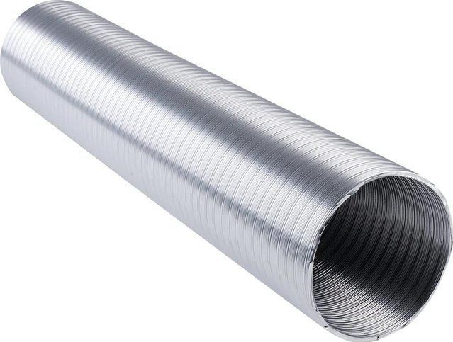 OBI ALU-Flexrohr System 100 aus Aluminium in Silber, Länge: 1 m - Bild 1