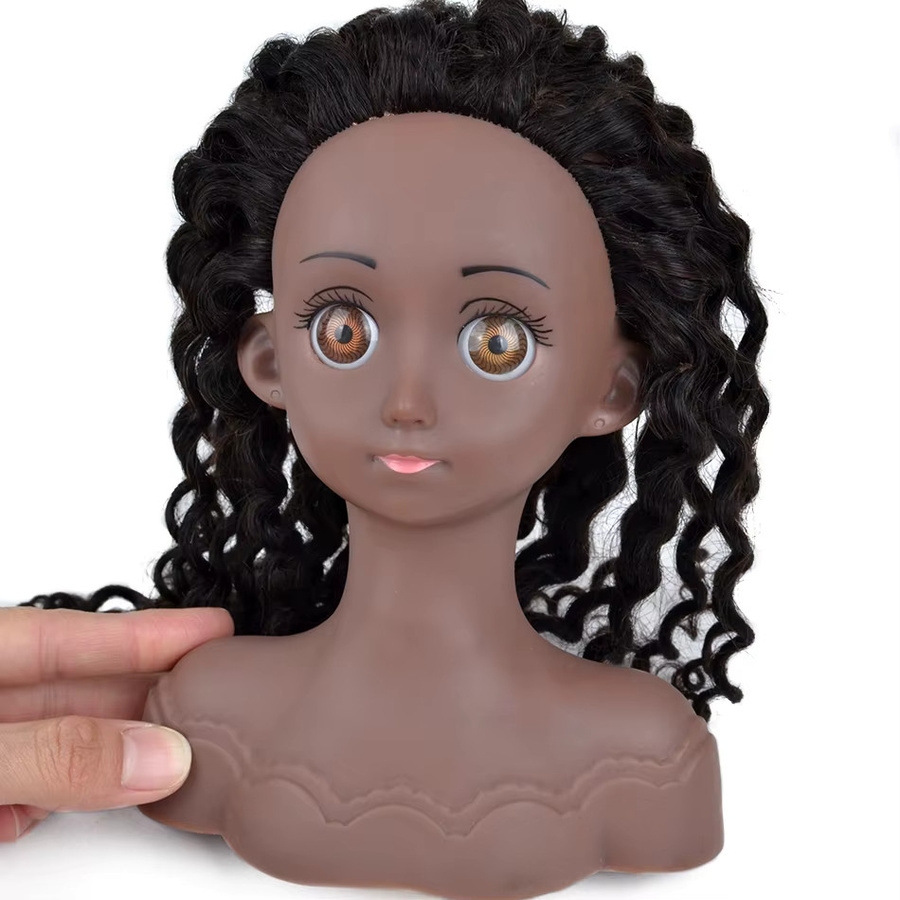 Betella Afro-Mannequin-Kopfmodell mit gewelltem Echthaar - Bild 6