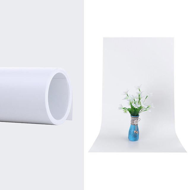 Lacyfans Fotohintergrund aus mattem PVC, wasserdicht und faltenfrei, Weiß, B: 120 cm, H: 55 cm - Bild 1