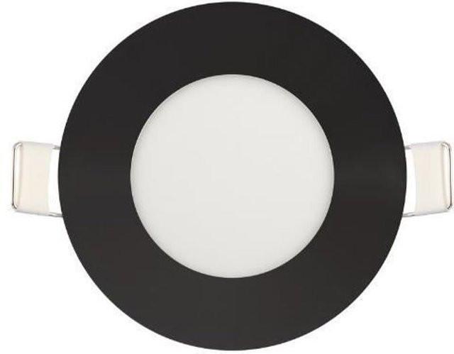 LED-Panel 3W in Schwarz mit 6400K Kaltweiß und 110lm Lichtstrom, IP20 Einbauleuchte für moderne Wohnräume - Bild 1