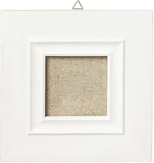 Rico Design Holzrahmen mit Ausschnitt in Beige, helles Holz, B/H: 10 x 10 cm - Bild 1