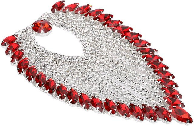 DIYelecs Strass Krallenkette, Strass Kristall, Pferdeauge, rot, 8,5 x 13 cm - Bild 1