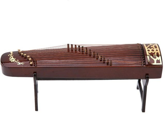 Lvyuan Miniatur-Guzheng-Modell aus Holz in Braun als dekoratives Sammlerstück - Bild 1