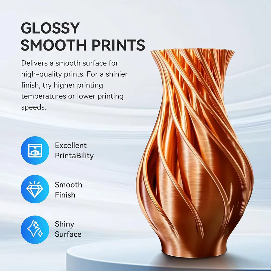 3D Maliang Seidenfilament PLA 1,75mm für FDM 3D-Drucker in Gold, Silber, Rot und Blau - Bild 2