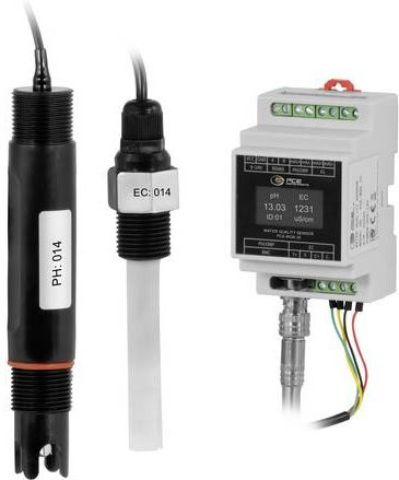 PCE Instruments Wasserqualitätssensor PCE-WQS 20 in Weiß mit Leitfähigkeit 0 bis 5000 µS/cm und pH-Wert 0 bis 14 - Bild 1