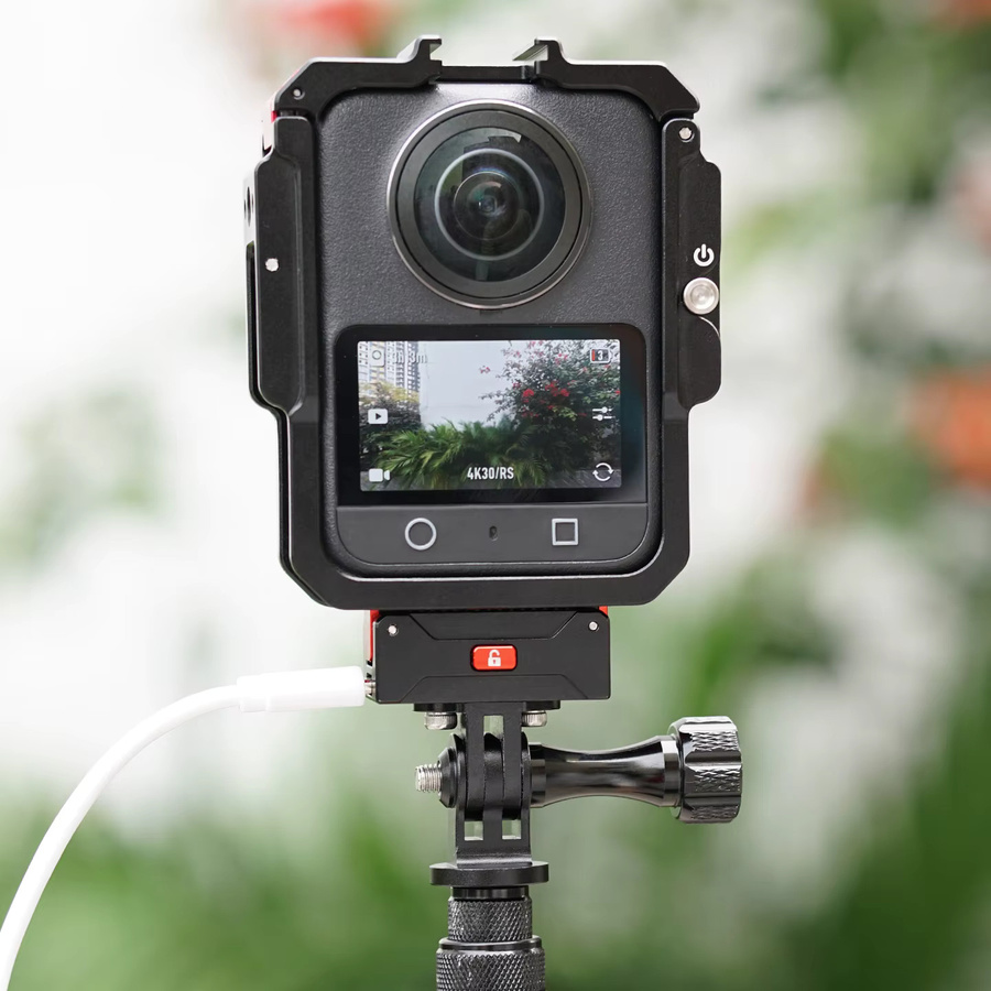 DJI Osmo Action Kamera Magnetische Ladestation mit USB-C Anschluss und Metallrahmen in Schwarz - Bild 4