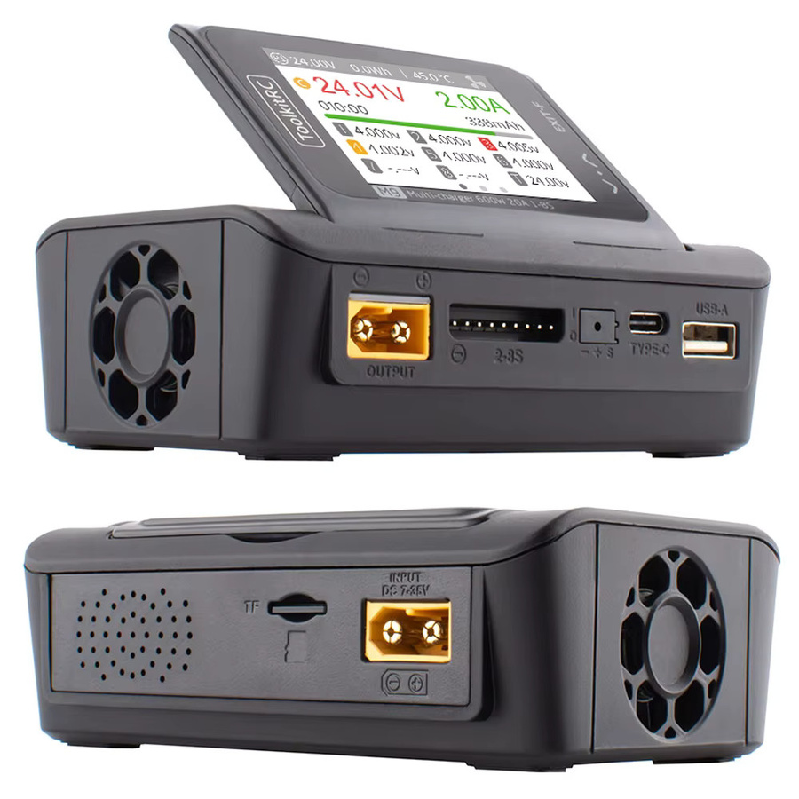 ToolkitRC M9 Smart DC Ladegerät 600W 20A mit USB-C, Schwarz, für 1-8S LiPo LiFe Akkus - Bild 5