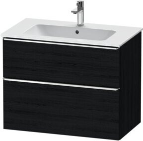 Duravit Waschtischunterschrank D-Neo in Schwarz Matt mit 1 Schublade und 1 Auszug, Breite: 81 cm, Tiefe: 46,2 cm, Höhe: 62,5 cm - Bild 1