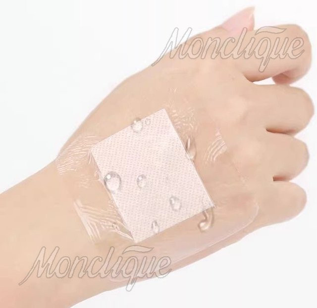 Wasserdichte transparente PU Klebeverbände für die Erste Hilfe, 10x10 cm, Farbe: transparent - Bild 1