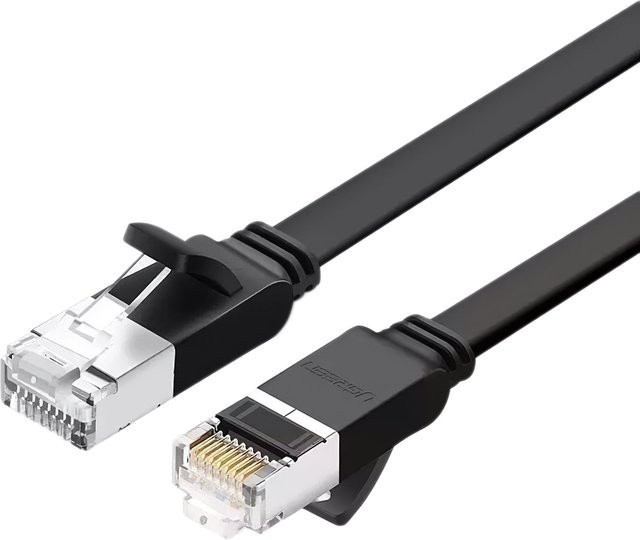 UGREEN NW101 Cat6 Flach Netzwerkkabel Ethernet LAN Schwarz, 2 m - Bild 1
