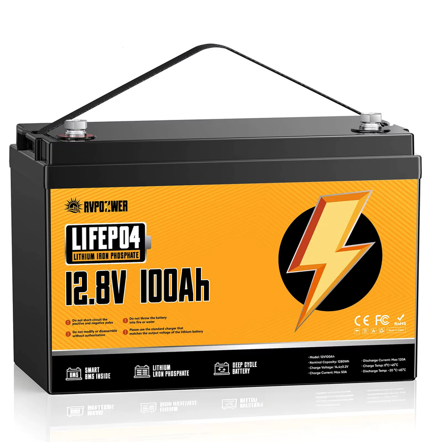 RVPOZWER Lithium-Eisenphosphat-LiFePO4-Batterie mit integriertem 120A BMS und hoher Zyklenfestigkeit - Bild 9