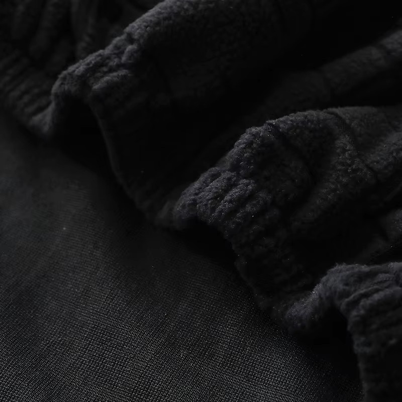 Yupartex Jacquard Ottomane Abdeckung Stretch Fußhocker Schonbezug, Schwarz, Karo-Design - Bild 4
