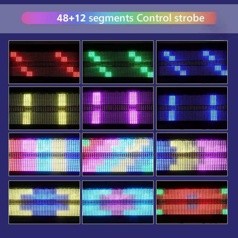 Carinamoba RGB Pixel-Stroboskoplicht 400W mit 12 unabhängigen Pixelzonen, IP65 wasserdicht, Schwarz, B/T/H: 48 x 33 x 15 cm - Bild 5