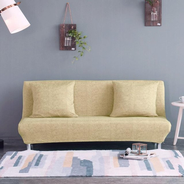 BC-Warm Home Elastische Sofa-Tagesdecke ohne Armlehnen in Beige für Klappsofas und Matratzen von 160-190 cm - Bild 1