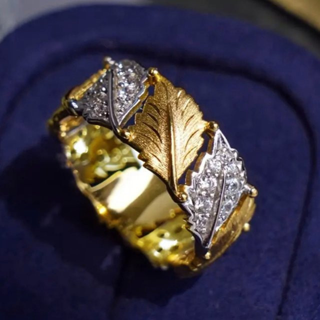 Huitan Aesthetic Damen-Ring, Bicolor, Zirkonia, verspielt - Bild 1