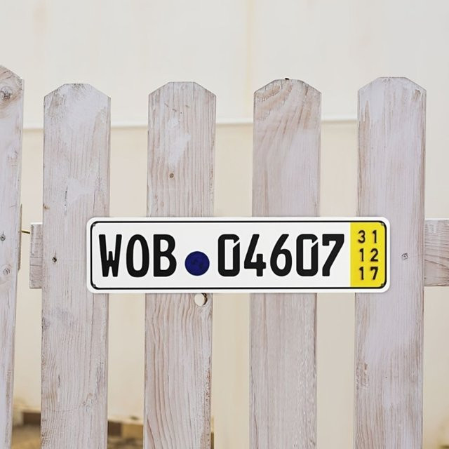 CIFBUY Retro-Nummernschild aus Metall mit Aluminium-Logo in Weiß zur Dekoration für Heim, Café oder Restaurant - Bild 1