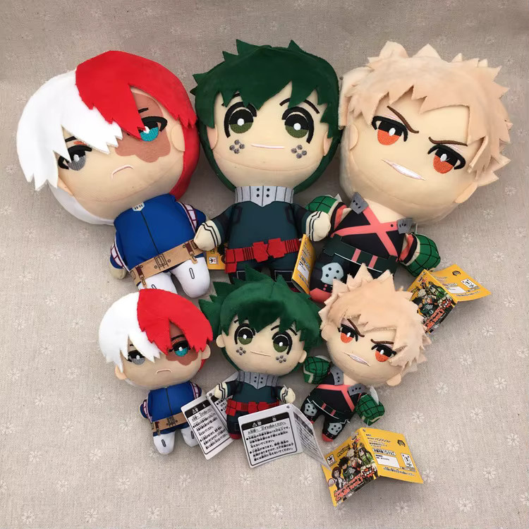 Bandai My Hero Academia Plüsch-Puppen-Schlüsselanhänger, Deku Bakugo Todoroki, Anime-Figur, Bunt / Mehrfarbig - Bild 2