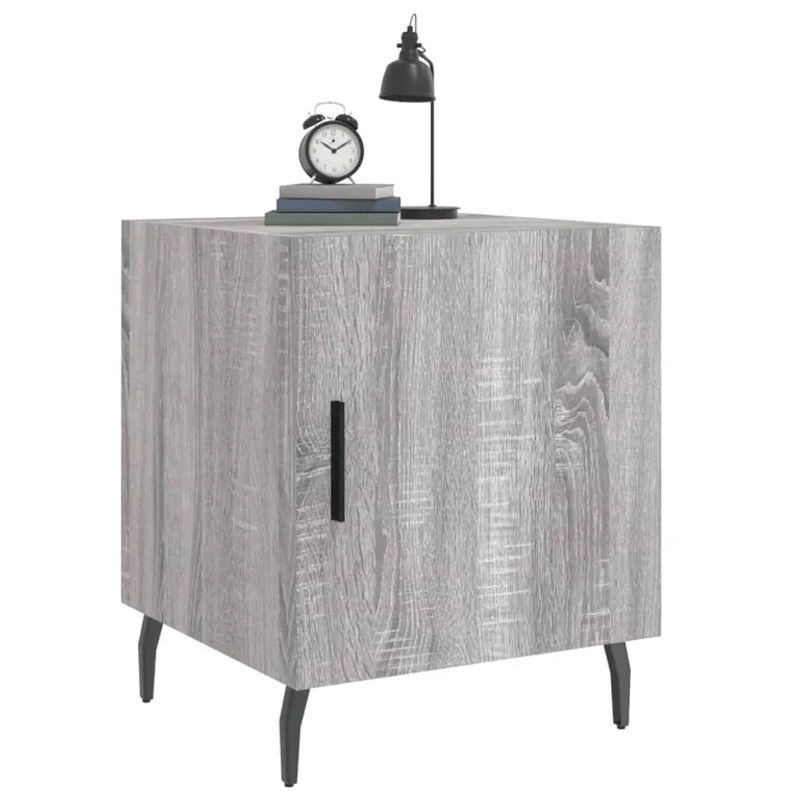 Vidaxl Set 2 Nachttische Modern in Grau, B/T/H: 40 x 40 x 50 cm - Bild 6