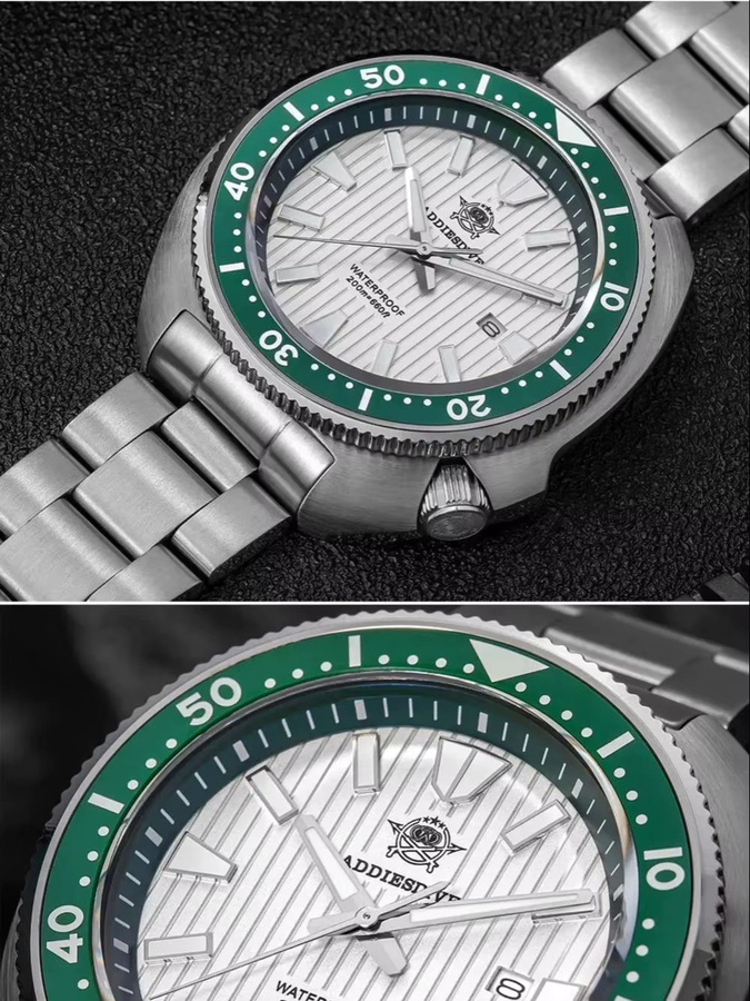 ADDIESDIVE Taucheruhr, Quarz, Edelstahl, Saphirglas, 20 ATM, Herren - Bild 2