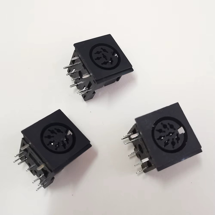 ChengHaoRan 2 Stück Mini-DIN-Buchsen für Tastatur, Maus oder MIDI, PCB-Montage, Farbe: Schwarz - Bild 4