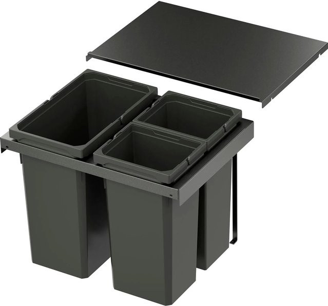 Vauth-Sagel Abfalltrennsystem Envi Flex Pro Einbau, Farbe: Lava, Korpusbreite: 60 cm - Bild 1