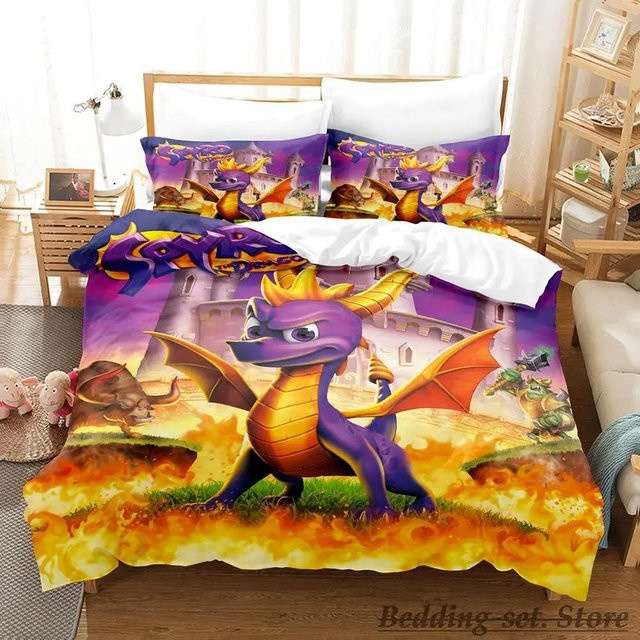Spyro Reignited Trilogy Bettwäscheset aus Mikrofaser in Blau, 2-teilig, Breite: 70 cm, Länge: 133 cm - Bild 1
