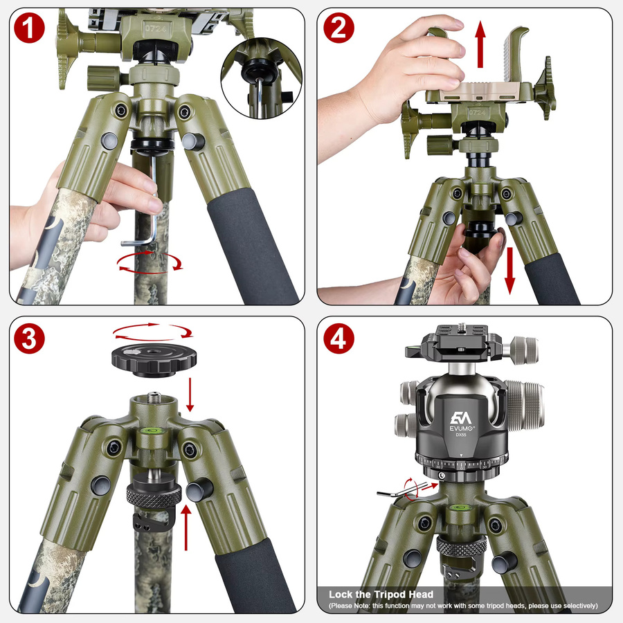BOG DeathGrip Stativadapter Arca Sattelplatte Combo mit 3/8 Zoll Konverter, Schwerkrafthaken und Anti-Rutsch-Schnellwechselplatte in Schwarz - Bild 3