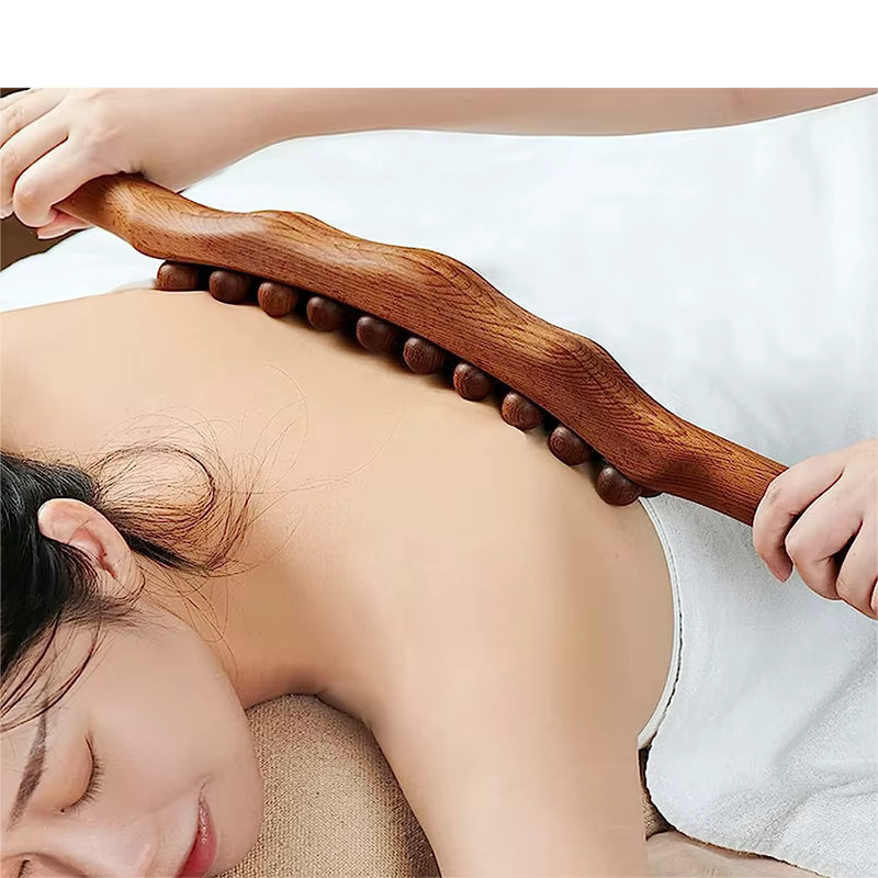 JWWMMJ Gua Sha Holz Stick Massagegerät, Unisex - Bild 2