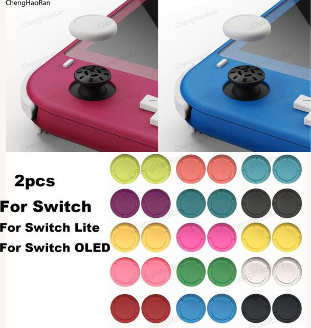 ChengHaoRan 2er-Set Silikon Joystick-Schutzhüllen für Nintendo Switch Joy-Con, Switch Lite und OLED in Gelb - Bild 1